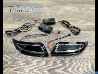 Задние фонари Toyota Camry 55 14-17 в бампер LED черные