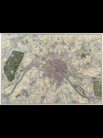 Картина обогреватель, фото старинной Карты Парижа и окрестностей 1740