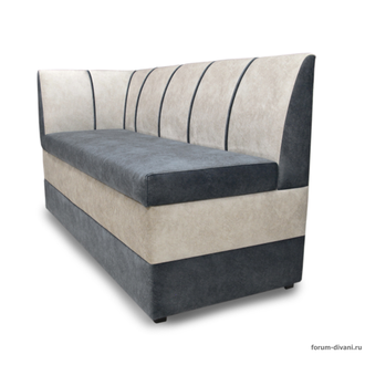 Кухонный ДИВАН "ФОРУМ-8" с боковой спинкой Серый (1 категория)