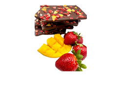 Молочный шоколад манго-клубника