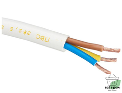 Провод ПВС 3x2,5 100мм ГОСТ белый с маркировкой длины