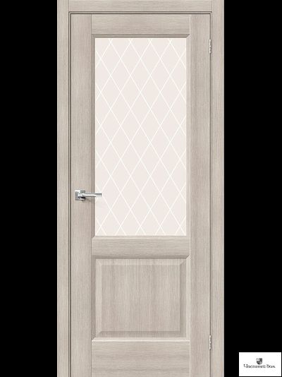 Дверь межкомнатная Эко Шпон Неоклассик-33 Cappuccino/Сrystal