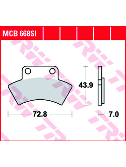 Тормозные колодки задние TRW MCB668SI (FA232) для квадроциклов Polaris, , PGO