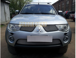 Защита радиатора Mitsubishi L200 2006-2010 chrome низ