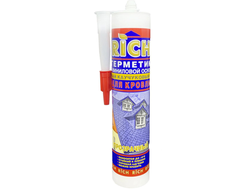 Силикон "РИЧ" кровельный ПРОЗРАЧНЫЙ каучуковый 310 мл, 318 гр (15 шт)
