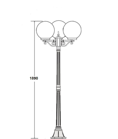 Садово-парковые светильники шар GLOBO L-3-08 (189см)