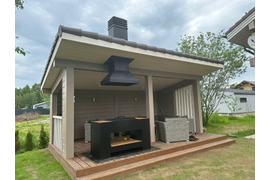 Тумба с мангалом и вытяжкой