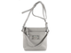 (АРТИКУЛ: 9235/0/42) СУМКА ЖЕНСКАЯ НЕБОЛЬШАЯ, НАТУРАЛЬНАЯ КОЖА, СВЕТЛО-СЕРАЯ, ТРИ ОТДЕЛЕНИЯ, С ДВУМЯ РЕМНЯМИ
