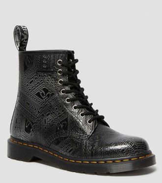 Dr Martens ботинки 1460 Arcadia Chain Emboss серые