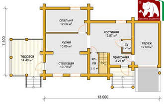 Проект 3-24, 144 кв.м., 7,5*13