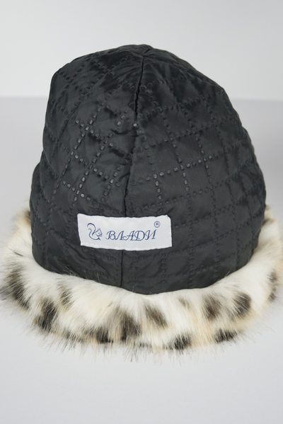 Ушанка "НОН-СТОП" пудра + рысь (со всех сторон)