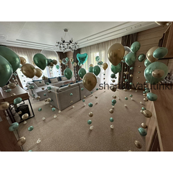 Оформление комнаты воздушными шарами цепочками с пузырями (55шт)
