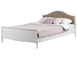 Кровать с мягким изголовьем Айно 15 из массива сосны 80/90 х 190/200 см