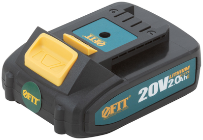Батарея аккумуляторная 20 В, Li-Ion, 2,0 Ач, 0,4 кг, индикатор заряда, коробка FIT, 79935