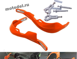 Защита рычагов (рук, руля, щитки) 22мм (7/8'), оранжевая, армированная MX-01 для мотоцикла, квадроцикла