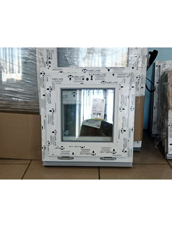 000010 Окно ширина 500 высота 500. Профиль Melke 60 , 32 стеклопакет, ФРАМУЖНОЕ ОТКРЫВАНИЕ