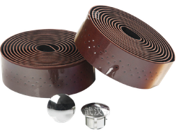 Обмотка Kivi из искуств. кожи с заглушками в руль, тем. коричн.