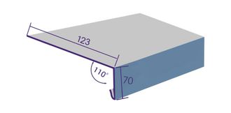 Карнизная планка 123х70х2000