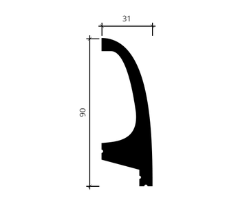 Карниз 6.53.701 - 31*90*2000мм