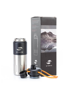 Термобутылка Stinger 0.5л Черный Карбон