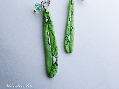 Этнические серьги "Листья Ивы"