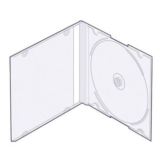 Бокс для CD/DVD дисков Slim Box, 5 шт, VS, прозрачный, CDB-sl-T5