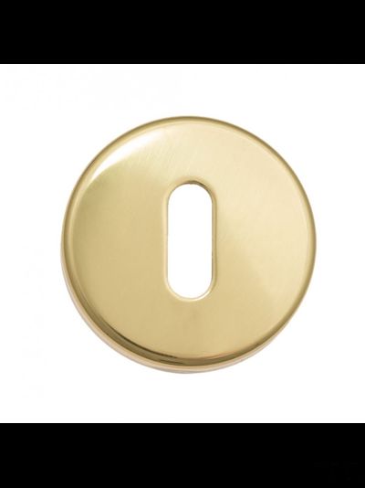 Накладка под ключ буратино на круглом основании Fratelli Cattini KEY 7-OLV полированная латунь 2 шт.