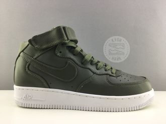 Nike Air Force высокие тёмно - зелёные (36-45) Арт. 005F-A