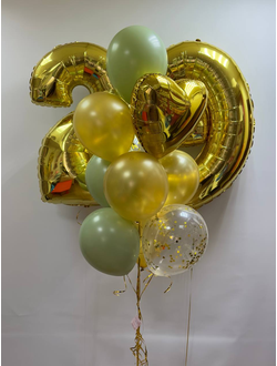 Набор шаров 2 цифры + фонтан