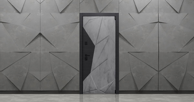 Стальная дверь   Лабрадорит 3D. Заказная модель.