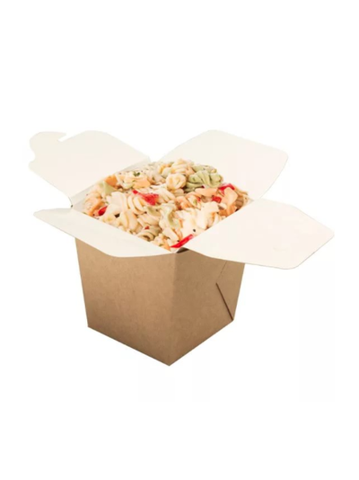 Коробка для лапши/вок 560 мл (крафт/бел)
