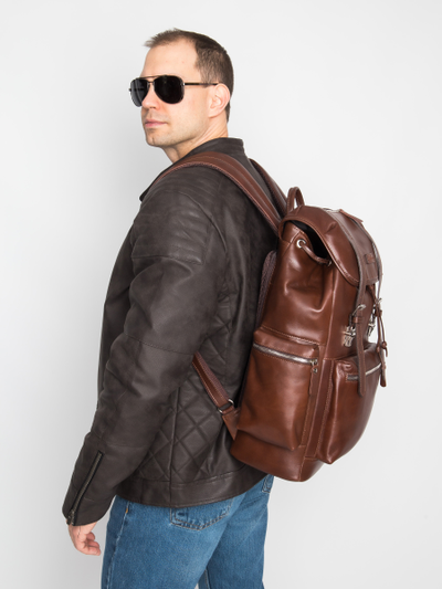 Кожаный рюкзак Voltaggio Premium brown (арт. 3091-53)