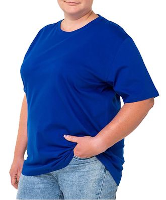 Женская футболка большого размера из хлопка арт. 2021-06 Размеры 68-82 (4 цвета)