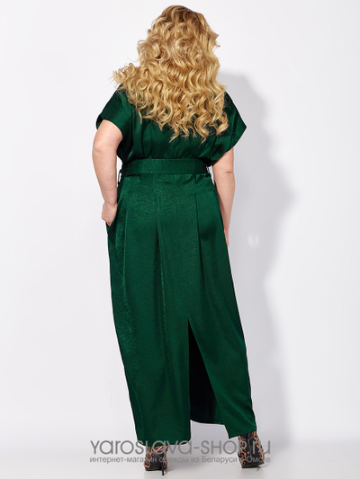 Женское элегантное платье в изумрудном цвете