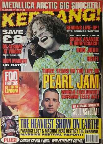 KERRANG! Magazine Issue 550 Pearl Jam, Iron Maiden, Иностранные музыкальные журналы, Intpressshop