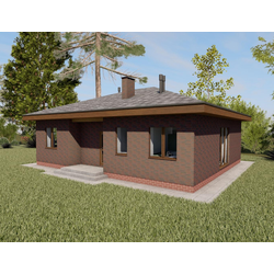 Одноэтажный дом с тремя спальнями 90м² (S96)