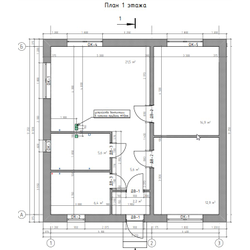 Одноэтажный дом с двумя спальнями 69м² (S23)