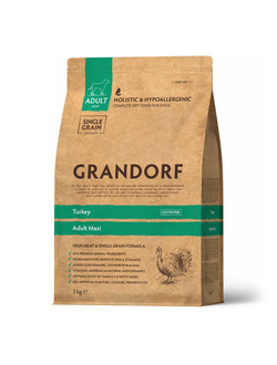 Grandorf (Грандорф): сухой корм для собак крупных пород Индейка, 3 кг