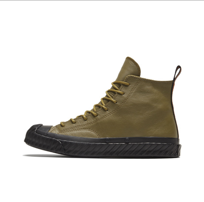 Кожаные кеды Конверс зеленые высокие 168846C оригинал фото