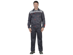 Костюм "Фаворит" серый, куртка с брюками боком