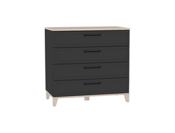 Гостиная AURELIO (АУРЕЛИО) - AURELIO 6 Комод Антрацит-Блеквуд Сатиновый