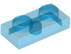 Plate 1 x 2, Trans-Dark Blue (3023 / 4101694 / 4130375 / 4195316 / 4260426 / 6240215)