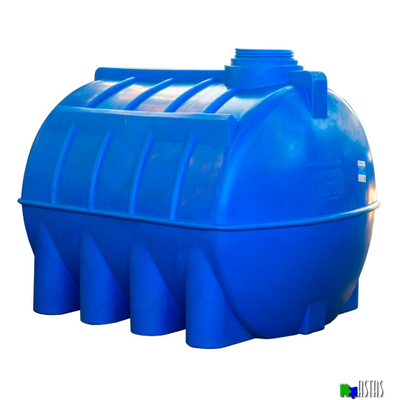 Емкость 5000 литров горизонтальная  синяя