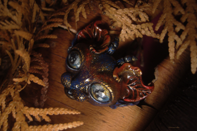 "Шуршащий Вихрябрррь". Коллекционная брошь с котом в стиле фэнтези