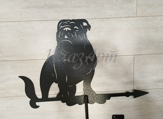 флюгер на крышу английский бульдог