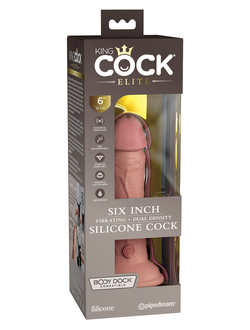 5467980000 Вибратор  6" Vibrating + Dual Density Silicone Cock