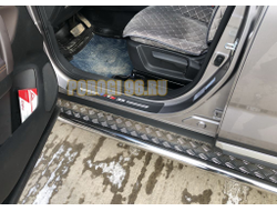 Пороги с накладным листом d53 для Changan CS35 Plus (2019-...)