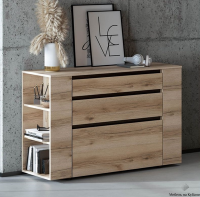 Берген комод Дуб делано/Венге