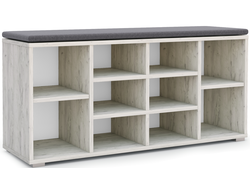 Тумба для обуви Аризона Дуб крафт белый (грей)