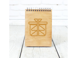 Деревянный скетчбук (пружина сверху) с Вашим дизайном